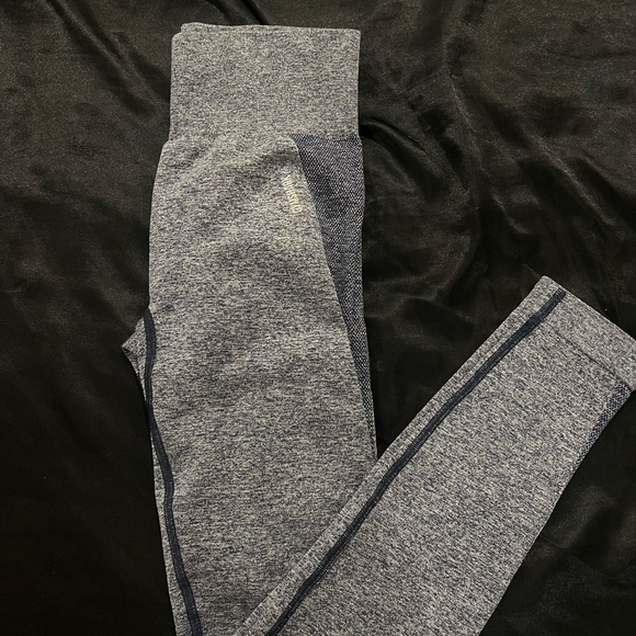 Gymshark Marl Blue Flex Seamless High Waisted Leggings - Picture 3 of 6